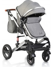 Комбинирана детска количка Moni - Gala, тъмносива -1