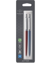 Комплект химикалка Parker Jotter Originals - С гел химикалка, синя -1