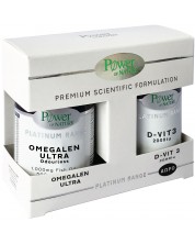 Комплект Platinum Range Omegalen Ultra + D-Vit3, 30 капсули + 20 таблетки, Power of Nature