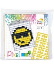 Креативен комплект с пиксели Pixelhobby - Ключодържател, Усмивка