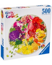 Кръгъл пъзел Ravensburger от 500 части - Плодове и зеленчуци