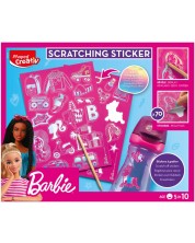 Креативен комплект Maped Creativ Barbie - Скреч стикери, 70 броя -1