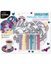 Креативен комплект Kidea - Magic World, блестящи подложки  -1