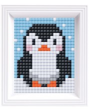 Креативен комплект с рамка и пиксели Pixelhobby - XL, Пингвинче -1