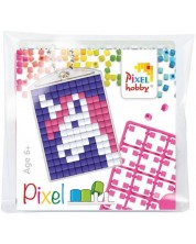 Креативен комплект с пиксели Pixelhobby - Ключодържател, Еднорог -1