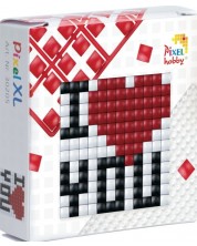 Креативен комплект с пиксели Pixelhobby - XL, Обичам те -1