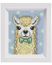 Креативен комплект с рамка и пиксели Pixelhobby Classic - Бяла лама
