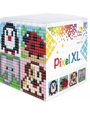 Креативен комплект с пиксели Pixelhobby - XL, Куб, животни -1