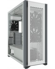 Кутия Corsair - 7000D Airflow, full tower, бяла/прозрачна