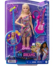 Кукла Mattel Barbie Big City - Барби Malibu, с цветна рокля и аксесоари