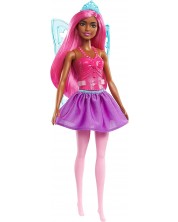 Кукла Barbie Dreamtopia - Барби приказна фея с крила, с розова коса -1