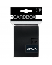 Кутия за карти Ultra Pro - Card Box 3-pack, Black (15+ бр.)  -1