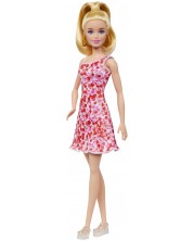 Кукла Barbie Fashionista - С рокля на цветя -1