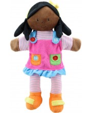 Кукла за куклен театър The Puppet Company - Момиче с розова дреха, 38 cm -1