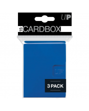 Кутия за карти Ultra Pro - Card Box 3-pack, Blue (15+ бр.) -1