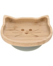 Купа от бамбук с вакуум Lassig - Little Chums Cat