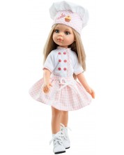 Кукла Paola Reina Amiga Profesiones - Карла, с облекло на сладкар, 32 cm