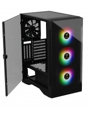Кутия Gamdias - TALOS E2 Elite RGB, mid tower, черна/прозрачна