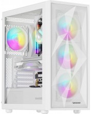 Кутия Genesis  - DIAXID 605 RGB, mid tower, бяла/прозрачна -1