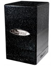 Кутия за карти Ultra Pro Satin Tower - Glitter Black (100+ бр.) -1