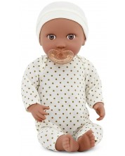 Кукла-бебе Battat Lulla Baby - С пижама на точки слонова кост и шапка -1