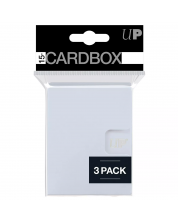 Кутия за карти Ultra Pro - Card Box 3-pack, White (15+ бр.) 