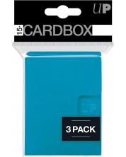 Кутия за карти Ultra Pro - Card Box 3-pack, Light Blue (15+ бр.) 