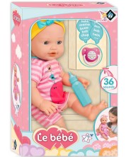 Кукла-бебе Loko Toys - Le Bebe, с шише и магическа залъгалка, 40 cm -1