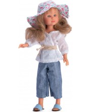 Кукла Asi Dolls - Силия, с дънков панталон и лятна шапка, 30 cm -1