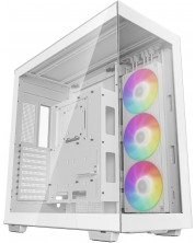 Кутия DeepCool - CH780 WH Dual-Chamber, full tower, бяла/прозрачна