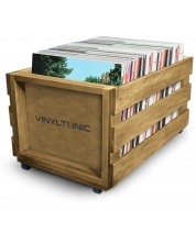 Кутия за грамофонни плочи Vinyl Tonic - Storage Crate x65, кафява