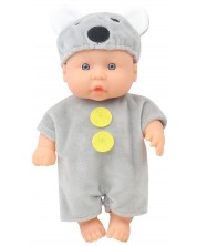 Кукла Moni Toys - Със сив костюм на мишле, 20 cm -1