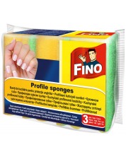 Кухненски гъби с канал Fino - Protects finger nails, 3 броя -1