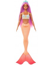 Кукла Barbie - Барби русалка с лилава коса и синя корона