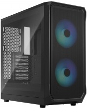 Кутия Fractal Design - Focus 2 RGB, mid tower, черна/прозрачна