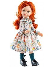 Кукла Paola Reina Amigas - Кристи, с цветна рокля, 32 cm