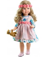Кукла Paola Reina Las Reinas - Алма, с рокля с розички, 60 cm
