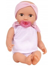 Кукла-бебе Battat Lulla Baby - С боди, биберон с брокат и лента за глава -1