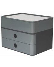 Кутия с 2 чекмеджета Han - Allison smart plus, тъмносива -1