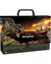 Куфарче с дръжка Derform Dinosaur 18 - А4, голямо