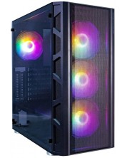 Кутия 1stPlayer - Firebase XP-E RGB, mid tower, черна/прозрачна -1