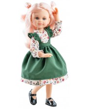 Кукла Paola Reina Amigas - Клео, със зелена рокля, 32 cm -1