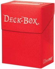 Кутия за карти Ultra Pro - Solid Color Deck Box, Red (80+ бр.) -1