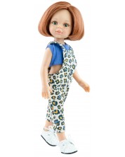 Кукла Paola Reina Amigas - Кристи, с гащеризон и къса синя блузка, 32 cm -1