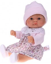 Кукла Asi Dolls - Бебе Чикита, с розовa жилетка и рокля на цветя -1