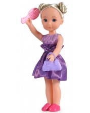 Кукла Moni Toys - С лилава рокля, 36 cm