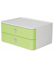 Кутия с 2 чекмеджета Han - Allison smart, светлозелена -1