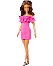 Кукла Barbie Fashionistas - С розова рокля -1