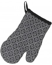 Кухненска ръкавица за топли съдове Kela - Gianna, 28 х 18 cm, черно-сива