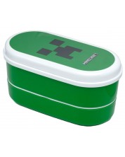 Кутия за храна Puckator - Minecraft Creeper, с прибори -1